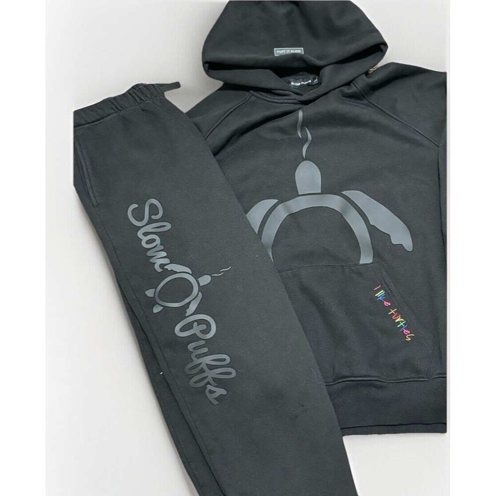Rare! Y2K Slow puff I Like Turtles Size Large Hoodie And Pants. Pot Weed Smoker